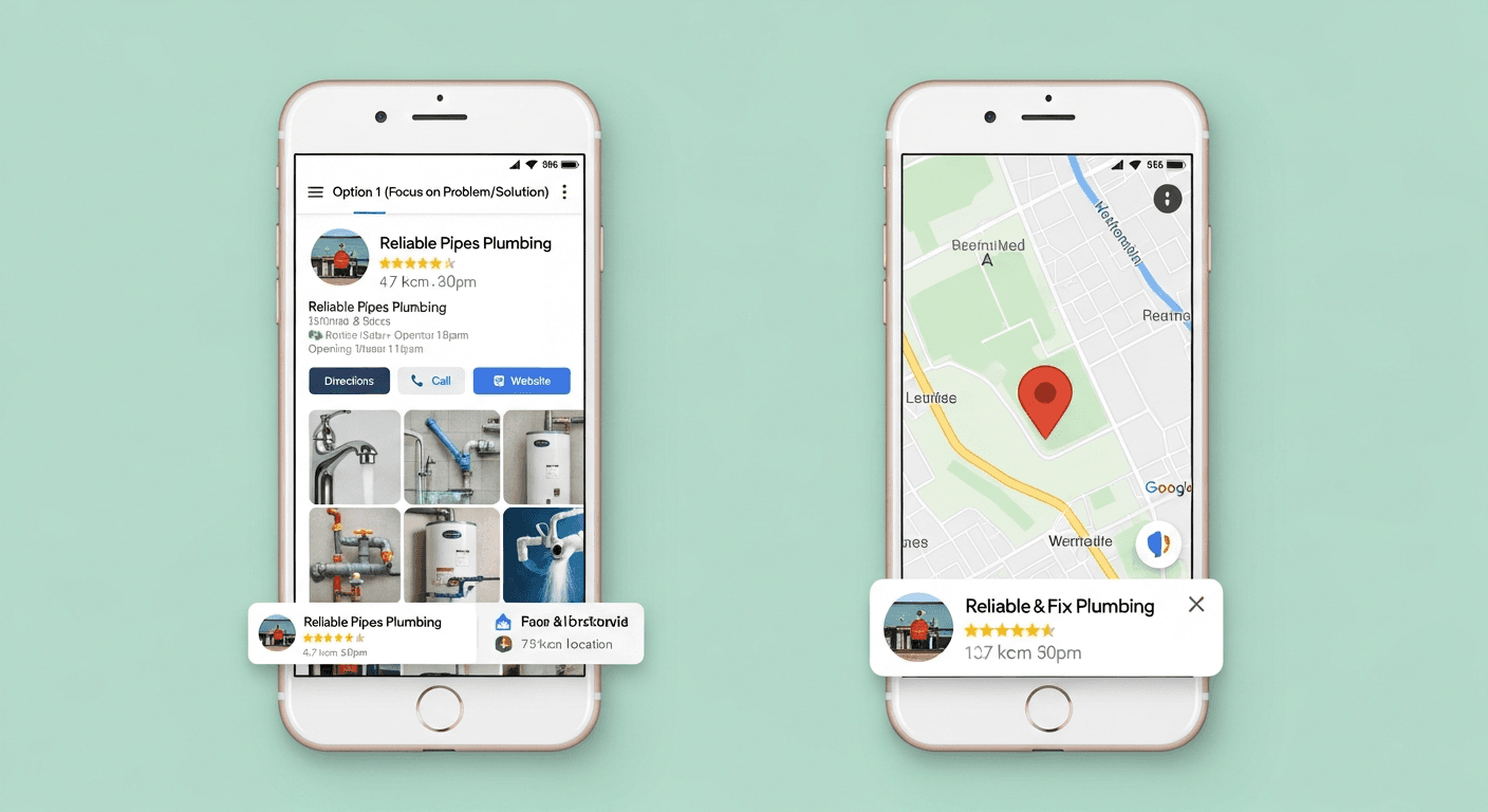 Fiche Google Business Profile optimisée pour un artisan local sur Google Maps