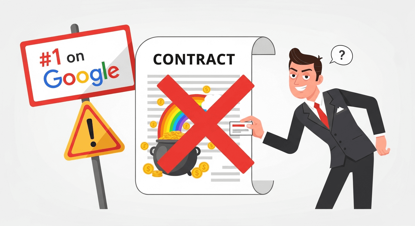 Les signaux d'alarme des arnaques SEO local : contrats douteux, garanties impossibles et tarifs suspect