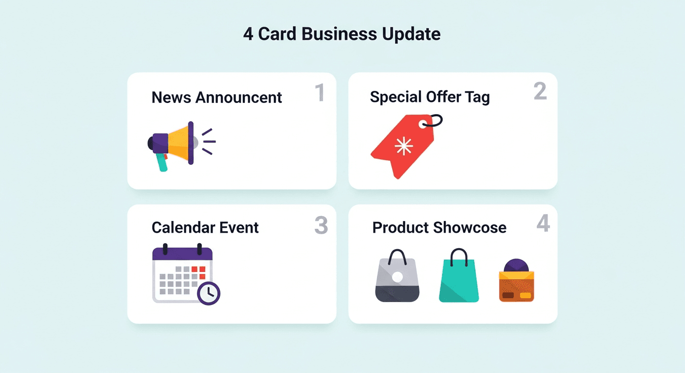 Les 4 types de posts Google My Business : Actualité, Offre, Événement et Produit