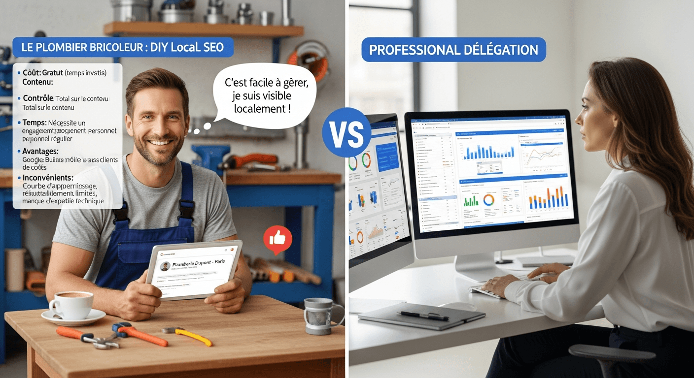 Comparatif des trois formules de référencement local : agence SEO, consultant freelance et gestion en autonomie