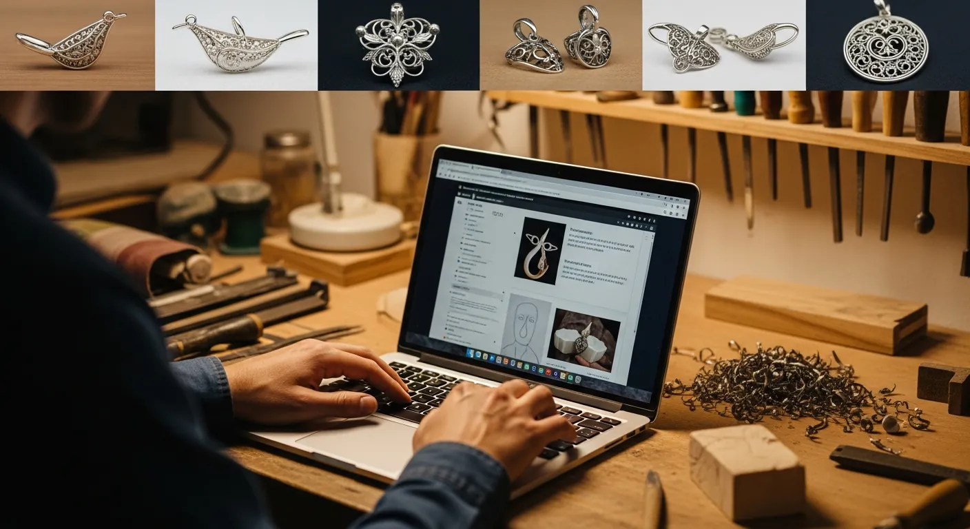 Artisan tapant une réponse professionnelle à un avis client sur son ordinateur