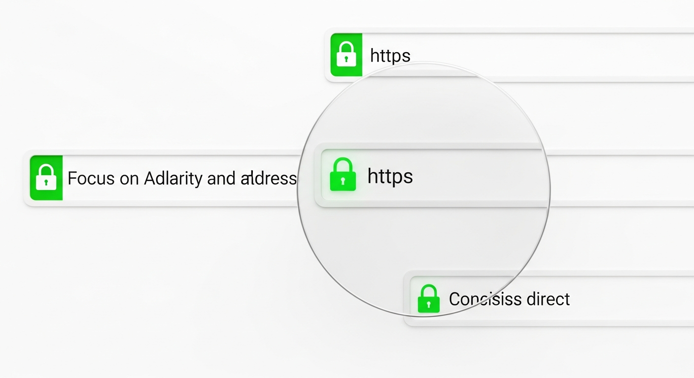 Barre d'adresse d'un navigateur affichant un cadenas vert et une connexion HTTPS sécurisée