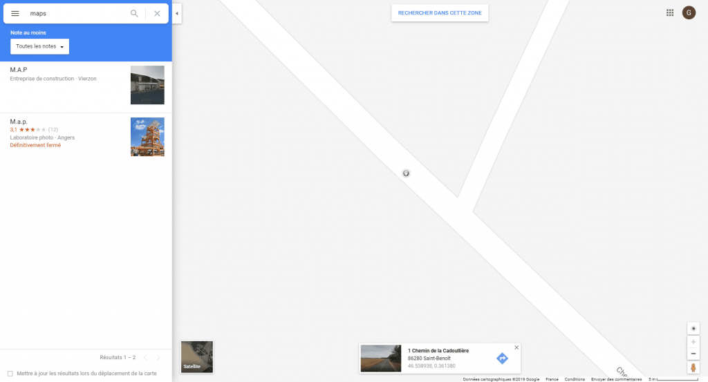 création établissement sur Google Maps référencement local